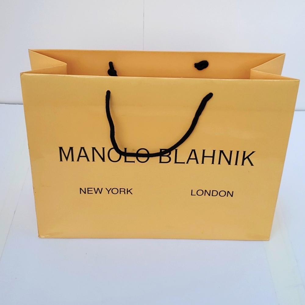 Manolo Blahnik Shopping Bag 16 x 12 x 6" NEW Handbag Shoe Accessory